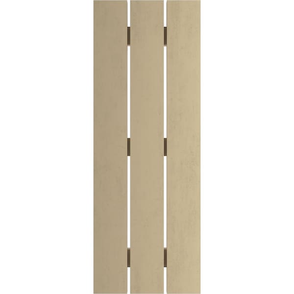 Ekena Millwork Rustic Three Board Spaced Board-n-Batten Smooth Faux Wood Shutters, 17 1/2W x 88H, PR - SHUBSS17X88SMPR
