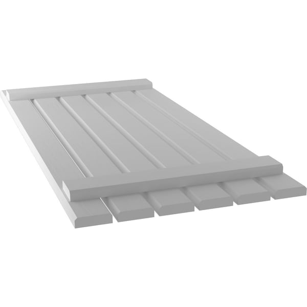 Ekena Millwork Americraft 6-Board (2 Batten) Exterior Real Wood Spaced Board-n-Batten Shutters, ARW101SB623X76PRH - ARW101SB623X76PRH