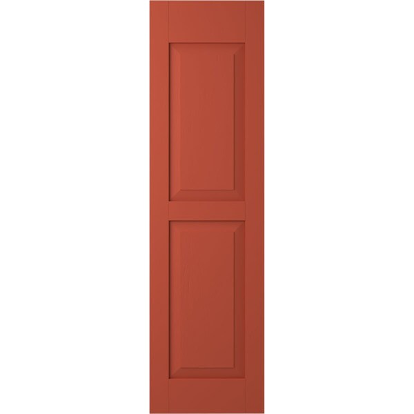 Ekena Millwork Americraft 2 Equal Flat Panel Exterior Real Wood Shutters, RW101FP18X60CLH, PR - RW101FP18X60CLH