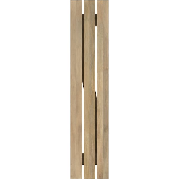 Ekena Millwork Americraft 3-Board (2 Batten) Wood Spaced Board-n-Batten Shutters w/ Z-Bar, ARW102SB311X70UNH, PR - ARW102SB311X70UNH