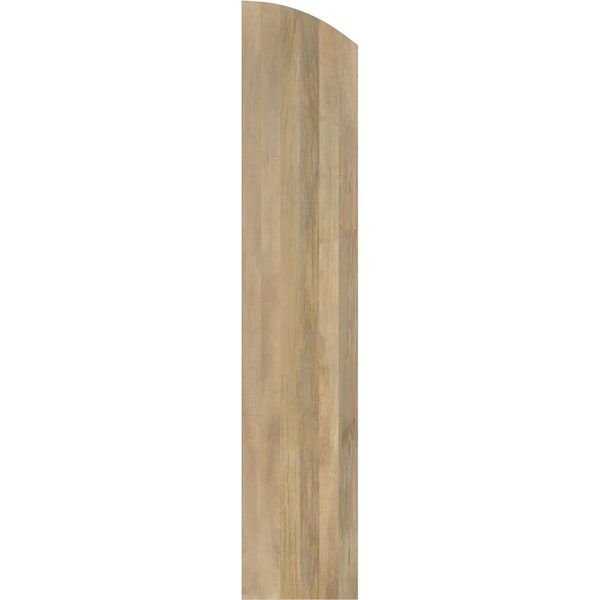 Ekena Millwork Americraft 3-Board (2 Batten) Wood Joined Board-n-Batten Shutters w/Ellipt Top, ARW101BE311X32UNH, PR - ARW101BE311X32UNH