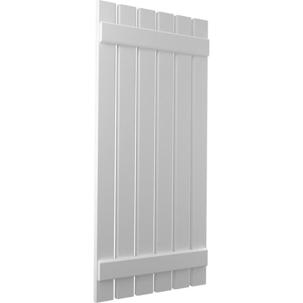 Ekena Millwork Americraft 6-Board (2 Batten) Exterior Real Wood Spaced Board-n-Batten Shutters, ARW101SB623X83PRH - ARW101SB623X83PRH