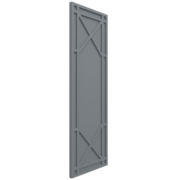 Ekena Millwork True Fit PVC Bungalow Fixed Mount Shutters, Ocean Swell, 18W x 45H, PR - TFP001BG18X045CH