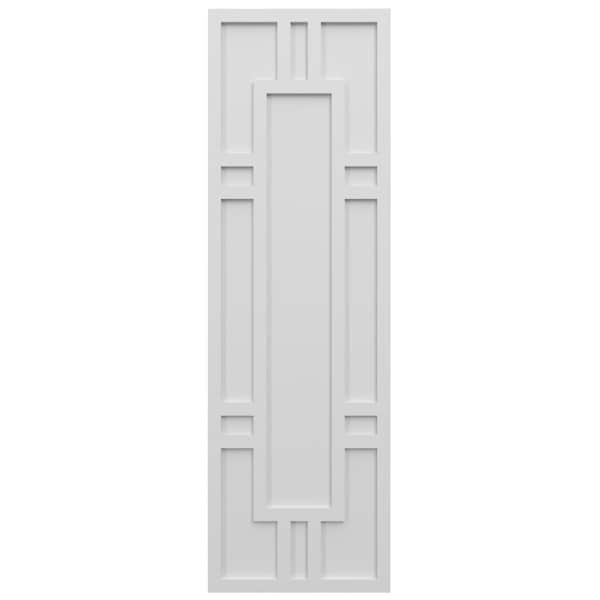 Ekena Millwork True Fit PVC Hastings Fixed Mount Shutters, White, 18W x 55H, PR - TFP001HS18X055WH