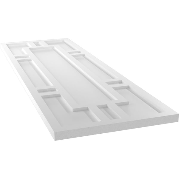 Ekena Millwork True Fit PVC Hastings Fixed Mount Shutters, White, 18W x 55H, PR - TFP001HS18X055WH