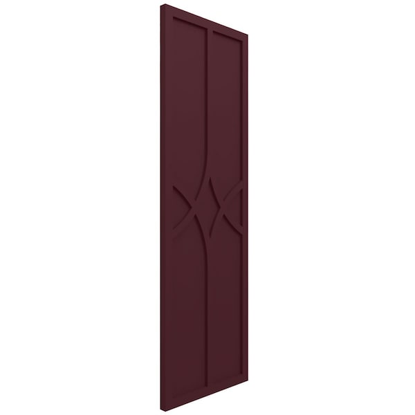 Ekena Millwork True Fit PVC Cedar Park Fixed Mount Shutters, Wine Red, 15W x 67H, PR - TFP001CP15X067WR