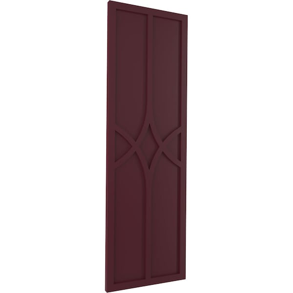 Ekena Millwork True Fit PVC Cedar Park Fixed Mount Shutters, Wine Red, 15W x 67H, PR - TFP001CP15X067WR