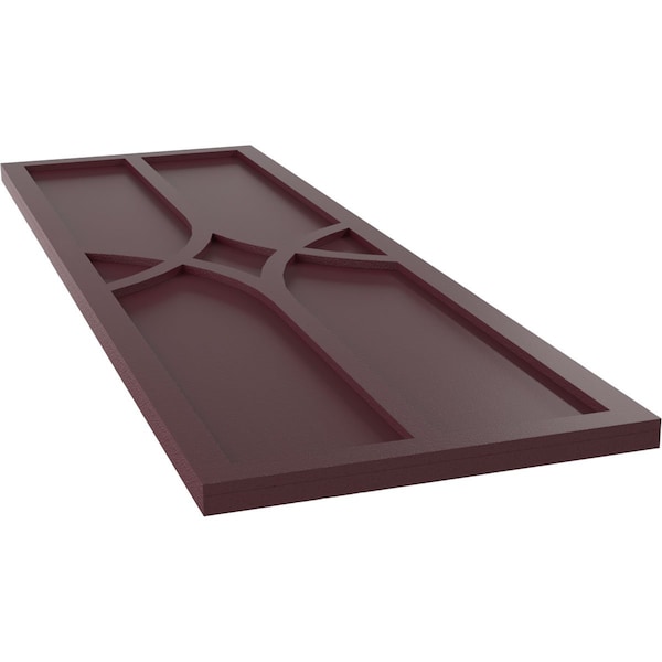Ekena Millwork True Fit PVC Cedar Park Fixed Mount Shutters, Wine Red, 15W x 67H, PR - TFP001CP15X067WR