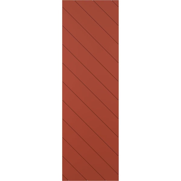Ekena Millwork 15W x 64H True Fit PVC Diagonal Slat Modern Style Fixed Mount Shutters, Colorful Leaves, PR - TFP001DG15X064CL