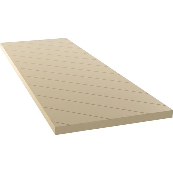 Ekena Millwork 18W x 28H True Fit PVC Diagonal Slat Modern Style Fixed Mount Shutters, Natural Twine, PR - TFP001DG18X028NT