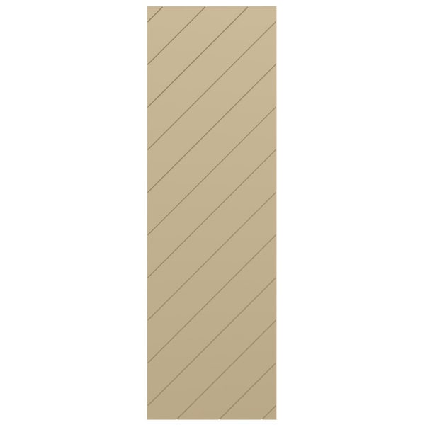 Ekena Millwork 18W x 28H True Fit PVC Diagonal Slat Modern Style Fixed Mount Shutters, Natural Twine, PR - TFP001DG18X028NT
