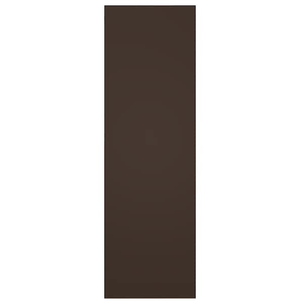 Ekena Millwork True Fit PVC Farmhouse/Flat Panel Combination Fixed Mount Shutters, Raisin Brown, 15W x 55H, PR - TFP101FC15X055TB