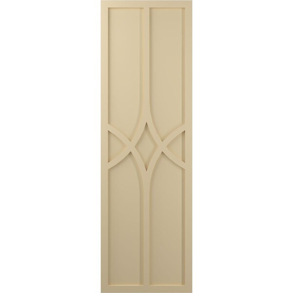 Ekena Millwork True Fit PVC Cedar Park Fixed Mount Shutters, Natural Twine, 15W x 79H, PR - TFP001CP15X079NT