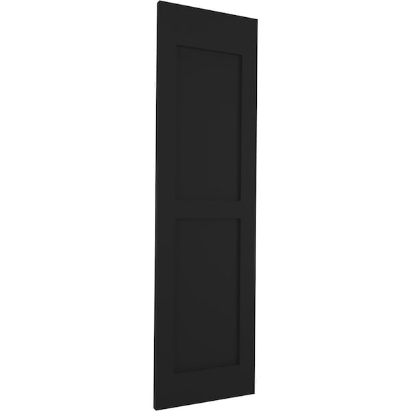 Ekena Millwork Americraft 2 Equal Flat Panel Exterior Real Wood Shutters, RW101FP15X42BLH, PR - RW101FP15X42BLH