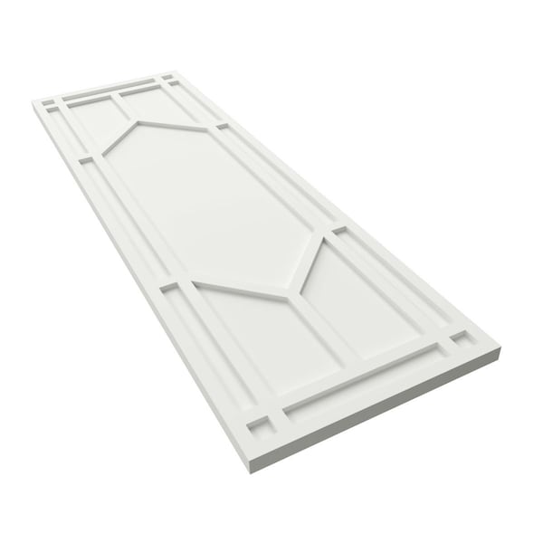 Ekena Millwork True Fit PVC Shaker Fixed Mount Shutters, Unfinished, 15W x 54H, PR - TFP001SK15X054UN