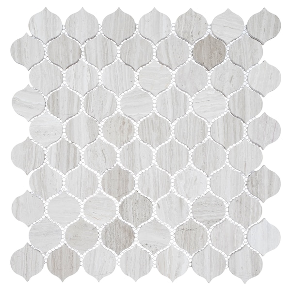 Andova Tiles ANDOVA TILES Dayberry 1.5" x 1.5" Marble Arabesque Wall & Floor Mosaic Tile - ANDDAY141