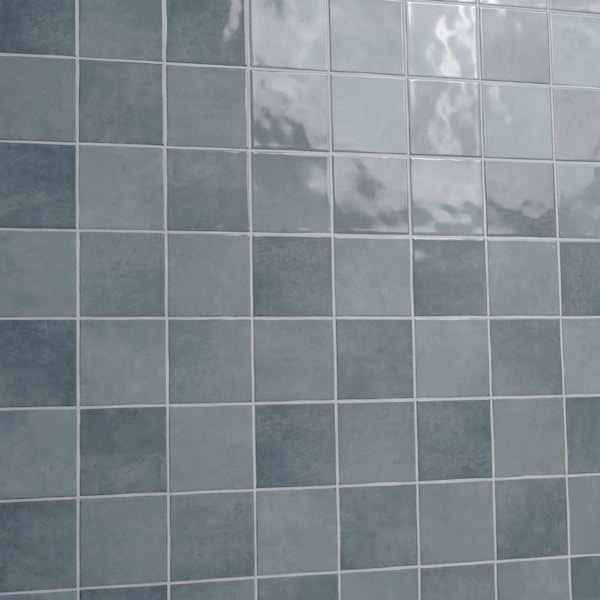 Msi Renzo Denim 5 In. X 5 In. Glossy Ceramic Blue Wall Tile, 60PK - ZOR-PT-0549