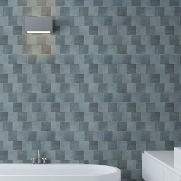 Msi Renzo Denim 5 In. X 5 In. Glossy Ceramic Blue Wall Tile, 60PK - ZOR-PT-0549