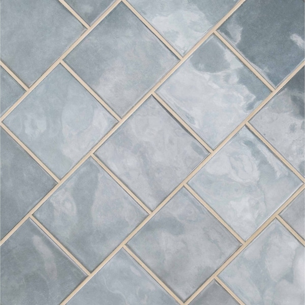 Msi Renzo Denim 5 In. X 5 In. Glossy Ceramic Blue Wall Tile, 60PK - ZOR-PT-0549