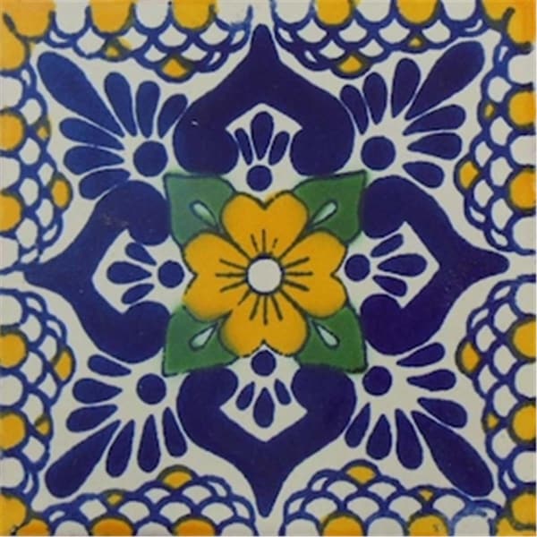 Bateria De Cocina 4 x 4 in. Mexican Decorative Tiles, L97, 4PK - BA2583573
