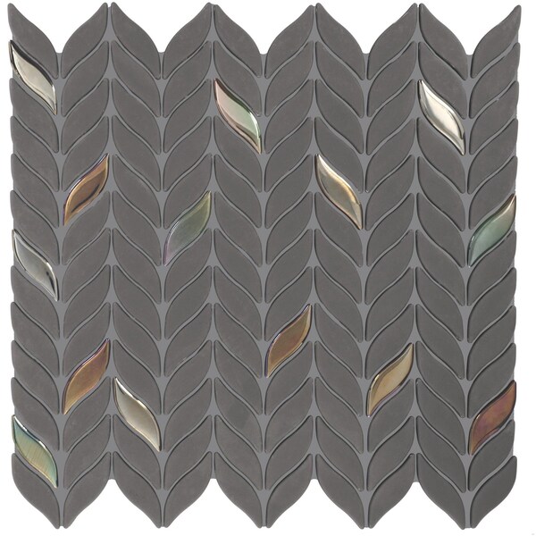 Daltile Starcastle 2'' Leaf Glass Wall and Floor Mosaic, 15PK - SC79LEAFMSMT