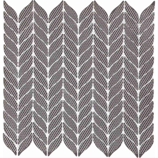 Daltile Starcastle 2'' Leaf Glass Wall and Floor Mosaic, 15PK - SC79LEAFMSMT