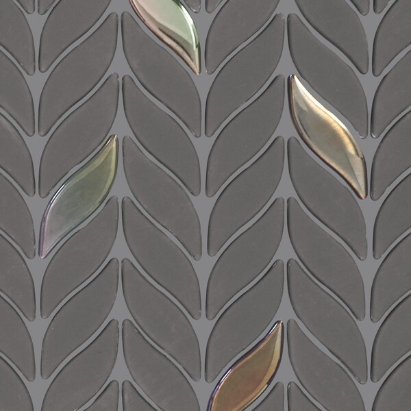 Daltile Starcastle 2'' Leaf Glass Wall and Floor Mosaic, 15PK - SC79LEAFMSMT