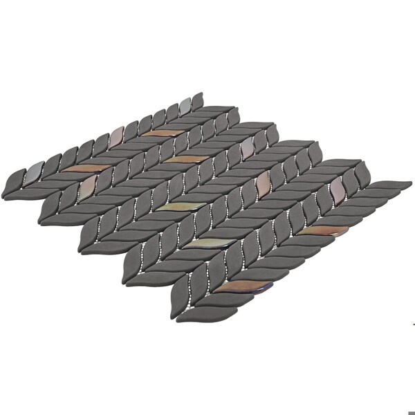Daltile Starcastle 2'' Leaf Glass Wall and Floor Mosaic, 15PK - SC79LEAFMSMT