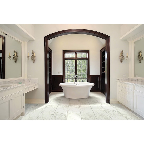 Msi Pietra Carrara 12 In. X 24 In. Glazed Porcelain Floor And Wall Tile, 8PK - ZOR-PT-0263