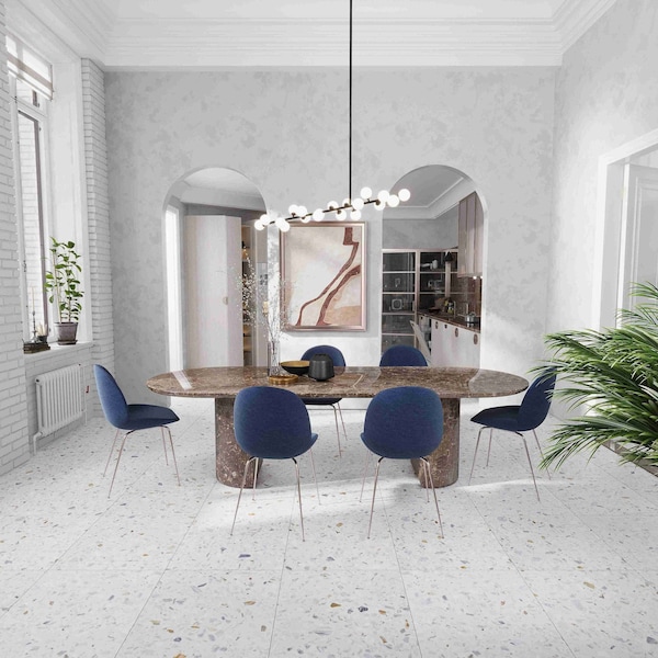 Apollo Tile 24x24 in. Honed White Gold Terrazzo Large Format Wall and Floor Tile 7.75 sq ft/case, 2PK - APLTRZ88PERA