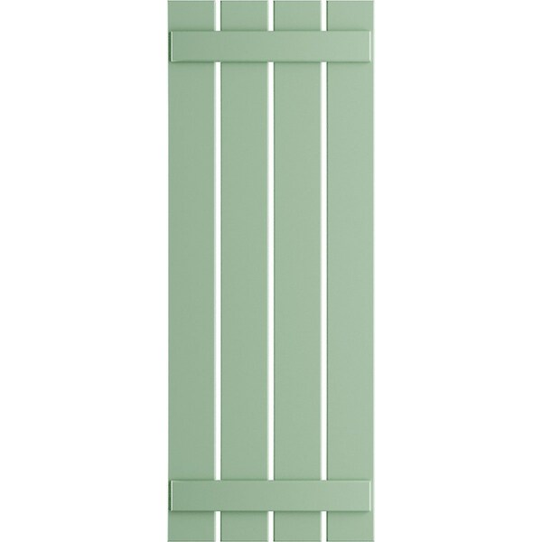 Ekena Millwork True Fit PVC, Four Board Spaced Board-n-Batten Shutters, Seaglass , 23W x 34H, PR - TFP101SBF23X034SG