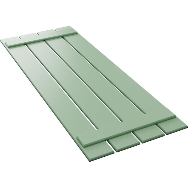 Ekena Millwork True Fit PVC, Four Board Spaced Board-n-Batten Shutters, Seaglass , 23W x 34H, PR - TFP101SBF23X034SG