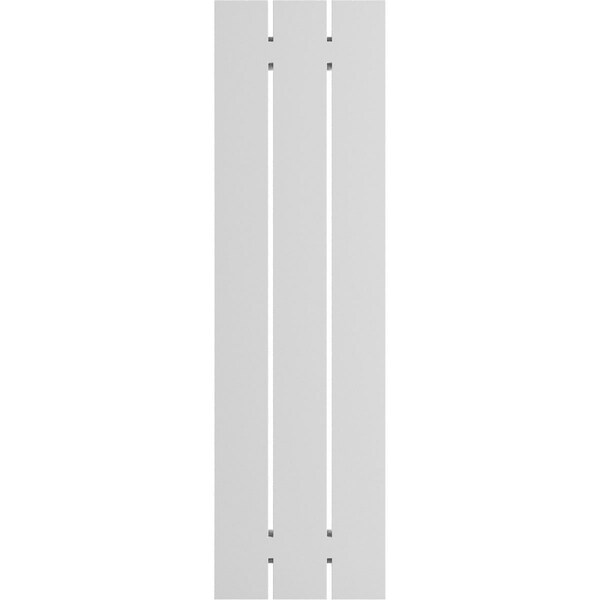 Ekena Millwork True Fit PVC Three Board Spaced Board-n-Batten Shutters, White , 17 1/8W x 79H, PR - TFP101SBF17X079WH