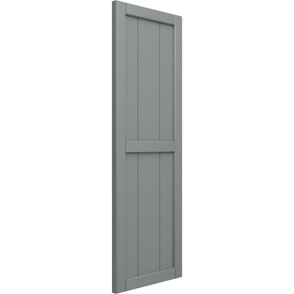 Ekena Millwork True Fit PVC, Two Board Framed Board-n-Batten Shutters, Ocean Swell, 10 3/4W x 31H, PR - TFP101BF11X031CH