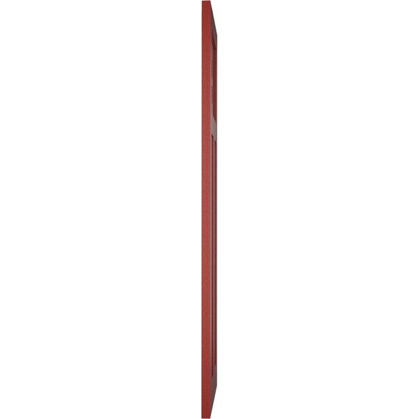 Ekena Millwork True Fit PVC San Antonio Mission Style Fixed Mount Shutters, Pepper Red, 12W x 30H, PR - TFP001ST12X030MR