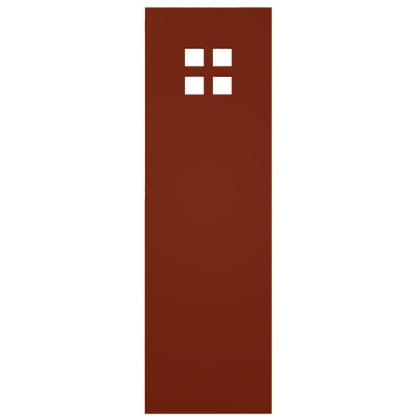 Ekena Millwork True Fit PVC San Antonio Mission Style Fixed Mount Shutters, Pepper Red, 12W x 30H, PR - TFP001ST12X030MR
