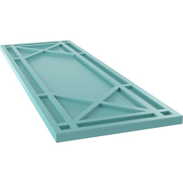 Ekena Millwork True Fit PVC Bungalow Fixed Mount Shutters, Pure Turquoise, 12W x 43H, PR - TFP001BG12X043PT