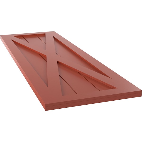 Ekena Millwork True Fit PVC Single X-Board Farmhouse Fixed Mount Shutters, Colorful Leaves, 12W x 45H, PR - TFP001FH12X045CL