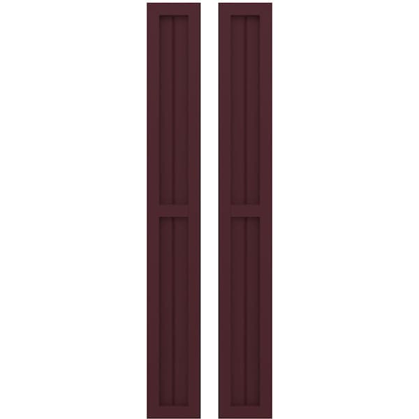Ekena Millwork Americraft 2-Board Exterior Wood 2 Equal Panel Framed Board-n-Batten Shutters, ARW101BF207X50WRH, PR - ARW101BF207X50WRH