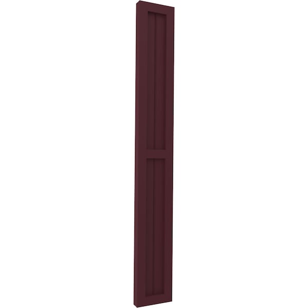 Ekena Millwork Americraft 2-Board Exterior Wood 2 Equal Panel Framed Board-n-Batten Shutters, ARW101BF207X50WRH, PR - ARW101BF207X50WRH