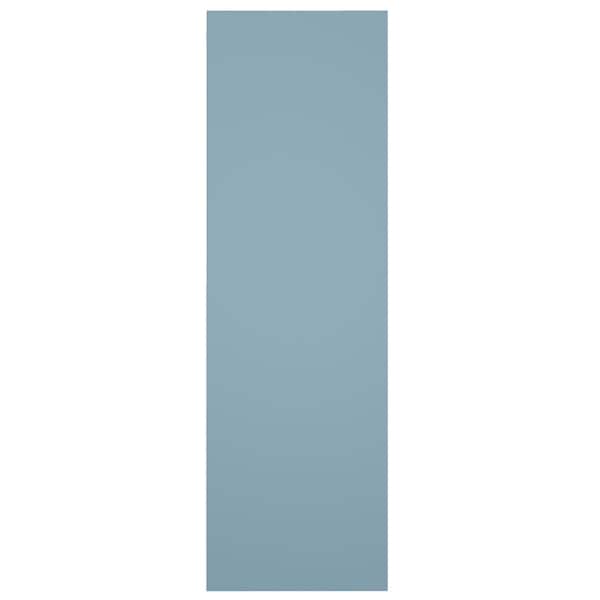 Ekena Millwork True Fit PVC Farmhouse/Flat Panel Combination Fixed Mount Shutters, Peaceful Blue, 15W x 39H, PR - TFP101FC15X039SB