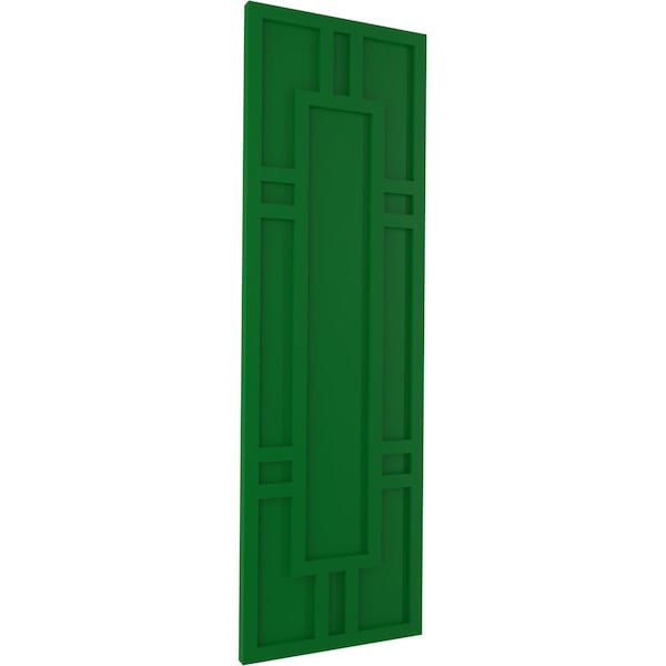 Ekena Millwork True Fit PVC Hastings Fixed Mount Shutters, Viridian Green, 18W x 54H, PR - TFP001HS18X054HG