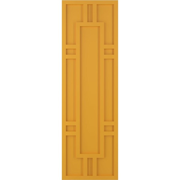 Ekena Millwork True Fit PVC Hastings Fixed Mount Shutters, Turmeric, 12W x 41H, PR - TFP001HS12X041TU