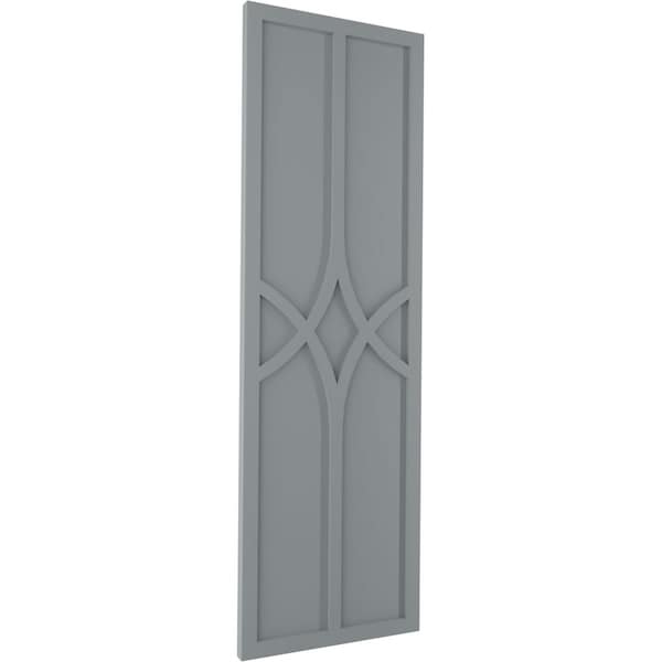 Ekena Millwork True Fit PVC Cedar Park Fixed Mount Shutters, Ocean Swell, 12W x 40H, PR - TFP001CP12X040CH