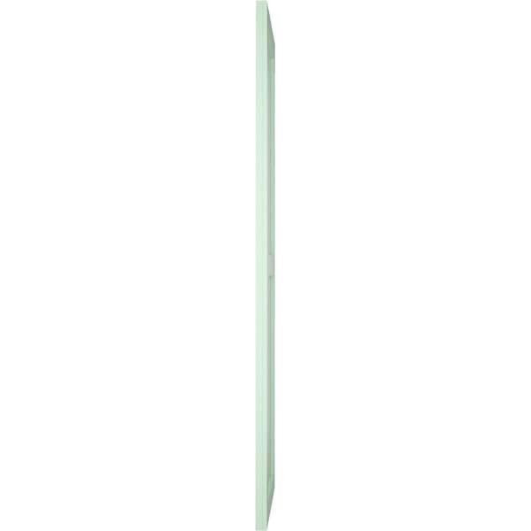 Ekena Millwork True Fit PVC Two Panel Chevron Modern Style Fixed Mount Shutters, Seaglass, 12W x 63H, PR - TFP101CV12X063SG