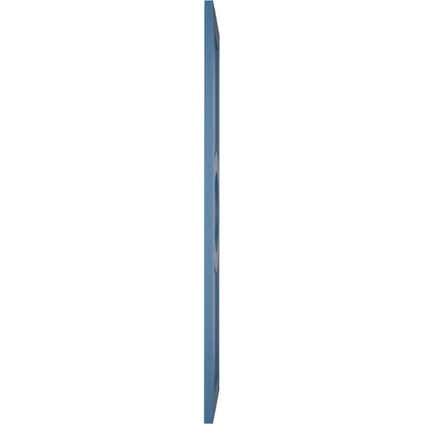 Ekena Millwork True Fit PVC Center Circle Arts & Crafts Fixed Mount Shutters, Sojourn Blue, 18W x 29H, PR - TFP001AC18X029HB