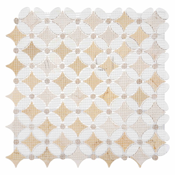 Andova Tiles ANDOVA TILES Martha Natural Stone Marble Look Mosaic Wall & Floor Tile - ANDMART467