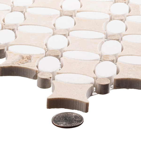 Andova Tiles ANDOVA TILES Martha Natural Stone Marble Look Mosaic Wall & Floor Tile - ANDMART467
