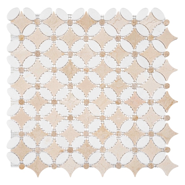 Andova Tiles ANDOVA TILES Martha Natural Stone Marble Look Mosaic Wall & Floor Tile - ANDMART467