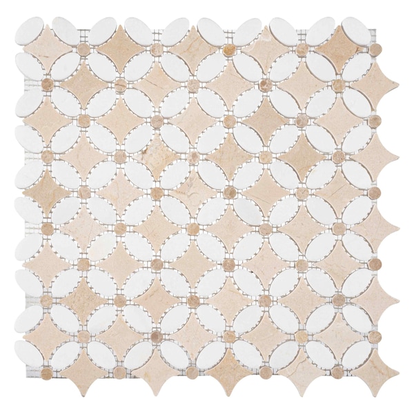 Andova Tiles ANDOVA TILES Martha Natural Stone Marble Look Mosaic Wall & Floor Tile - ANDMART467